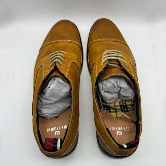 Ben Sherman Brent Cap Toe Tan Dress Shoes - Picture 6 of 10